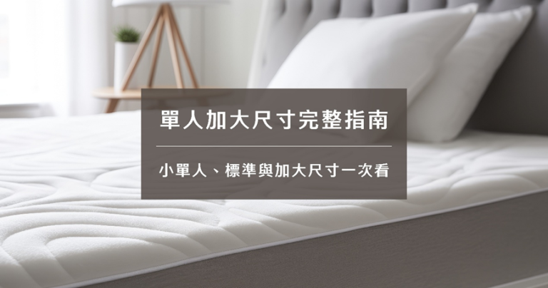 單人加大尺寸完整指南