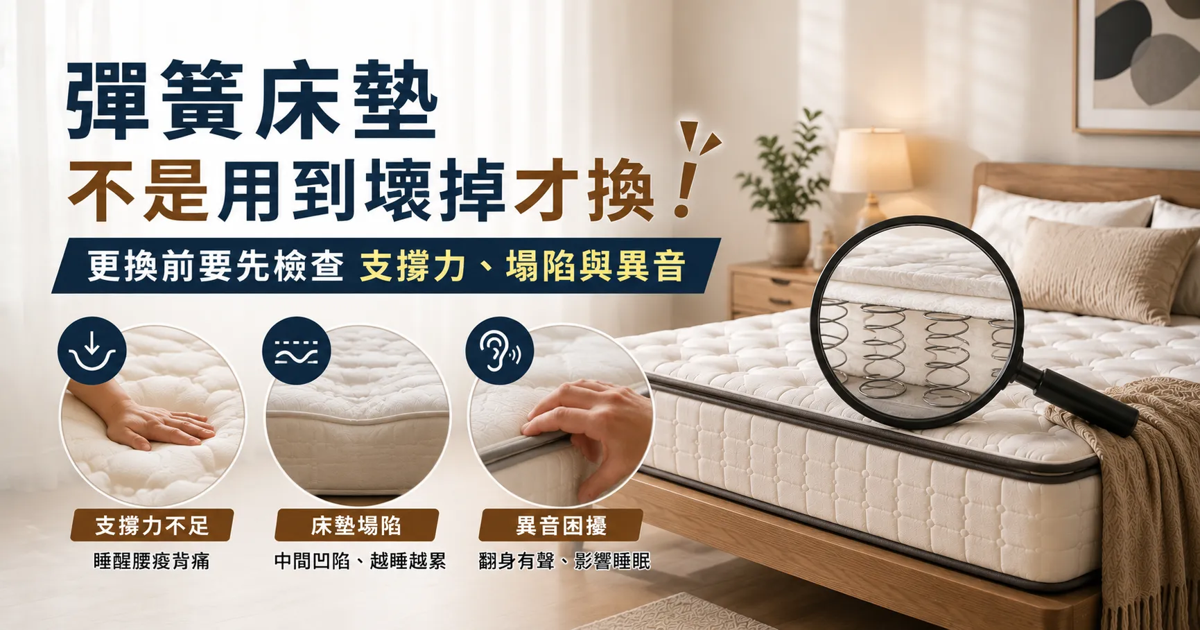 彈簧床可以用幾年？清潔保養、多久更換與舊床墊回收一次看懂-1