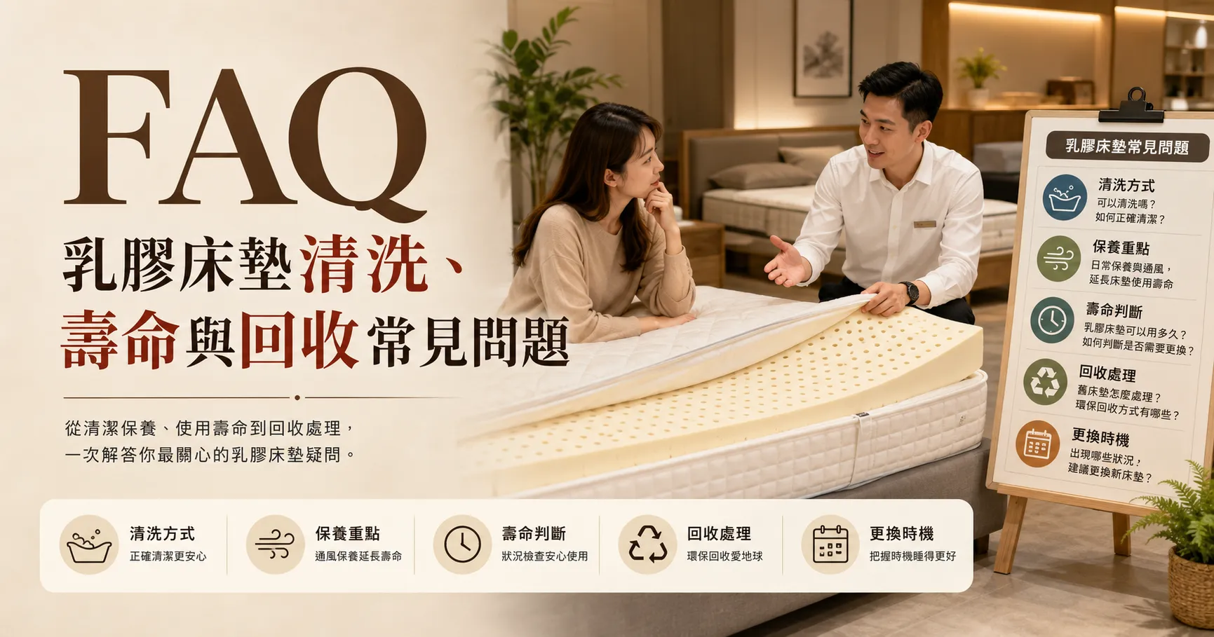乳膠床墊可以洗嗎？清潔保養、壽命延長與回收處理一次看懂-2