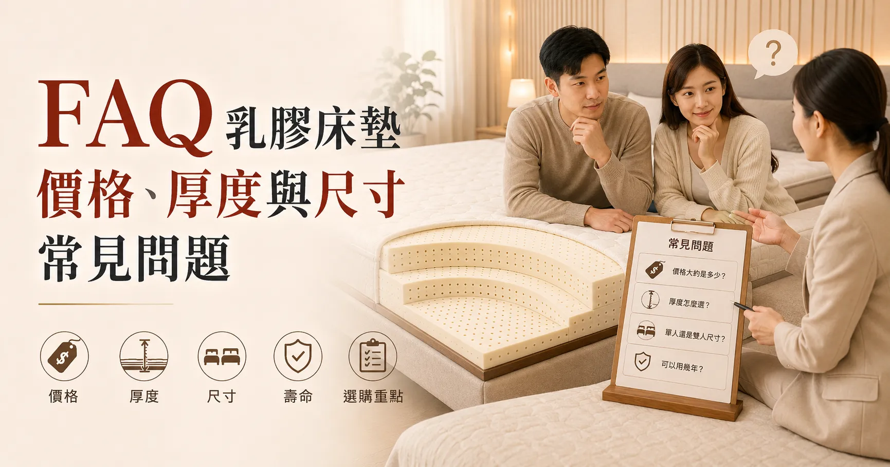 乳膠床墊價格差在哪?壽命、厚度、單人雙人尺寸與規格挑選解析-2