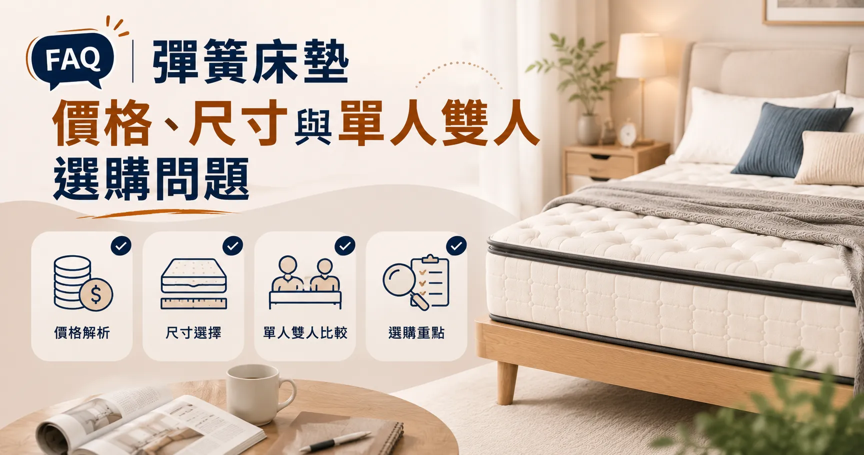 彈簧床墊價格多少合理？單人雙人尺寸、價錢落差與選購重點整理-2
