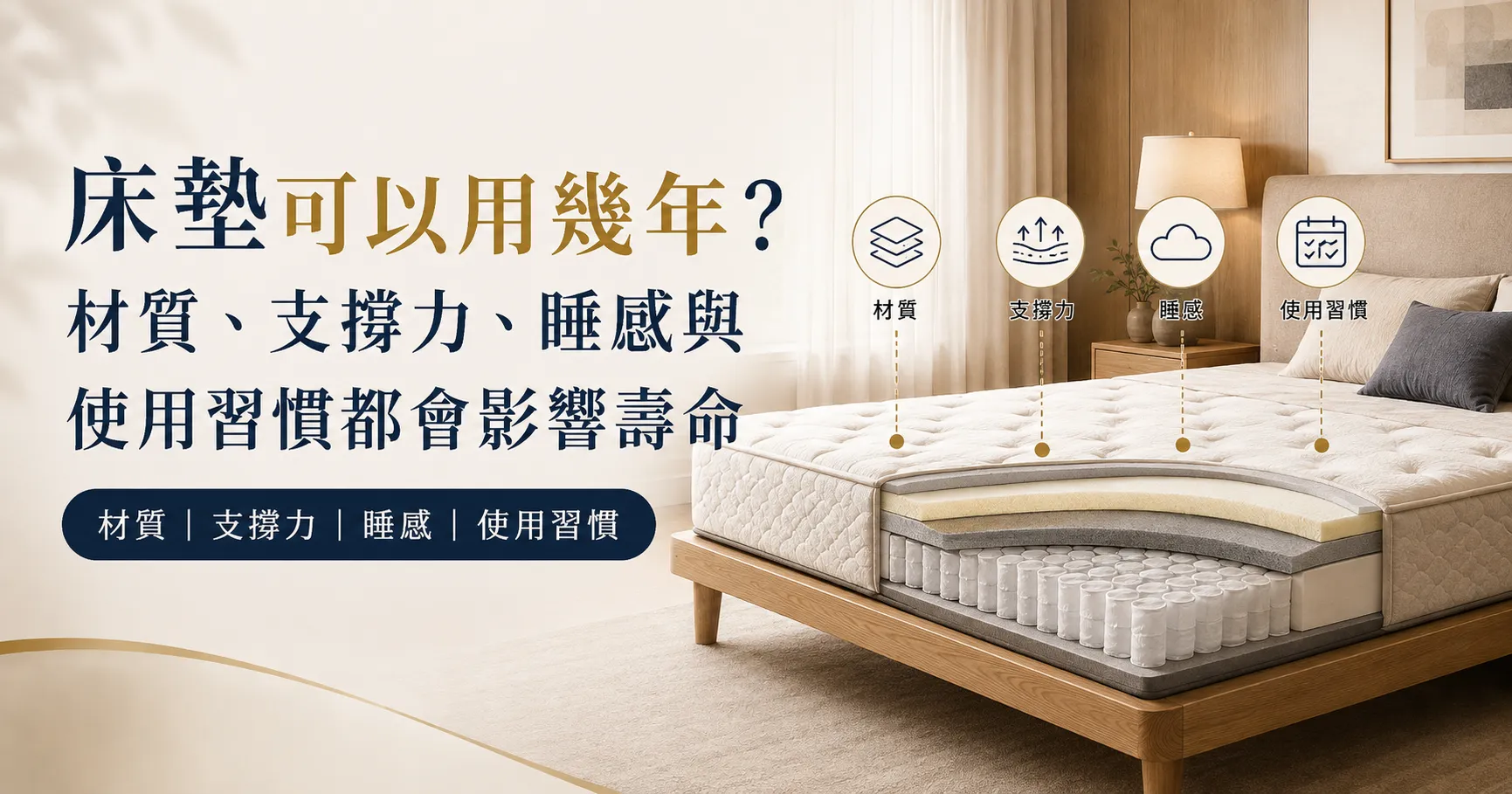 床墊不是睡到壞掉才需要換!使用壽命、凹陷與更換時機一次看懂-1