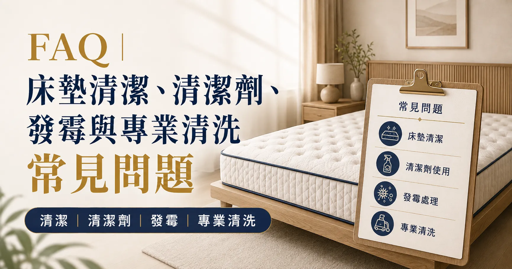 床墊清潔不能直接沖水!清洗、發霉處理與清潔劑使用方式整理-2