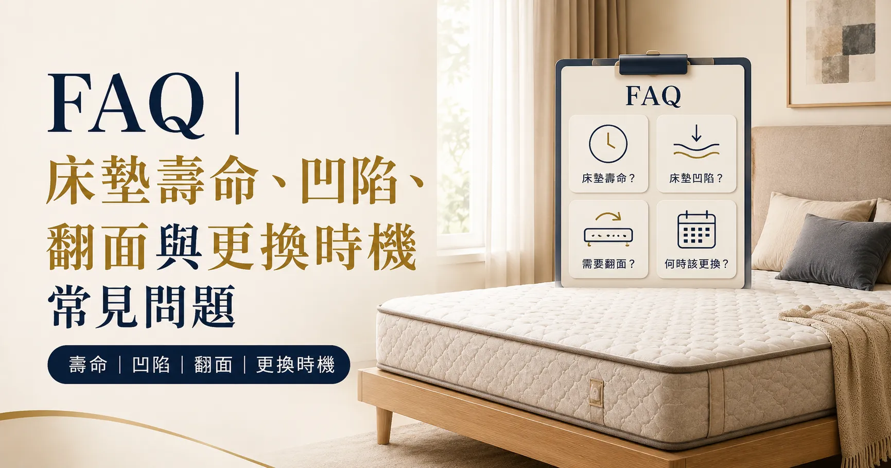 床墊不是睡到壞掉才需要換!使用壽命、凹陷與更換時機一次看懂-2