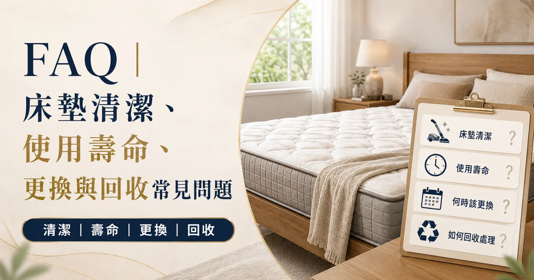 床墊不是髒了洗一洗就好！清潔保養、使用壽命與回收方式一次看懂-2